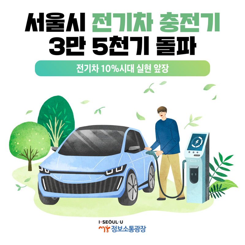 서울시 전기차 충전기 3만 5천기 돌파…전기차 10%시대 실현 앞장